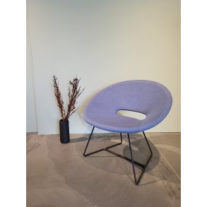 Cone - stol / sort stel / stof kvadrat re-wool fv. bl�
