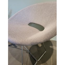 Cone - stol / krom stel / stof kvadrat re-wool fv. gr�