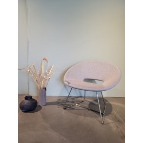 Cone - stol / krom stel / stof kvadrat re-wool fv. gr�