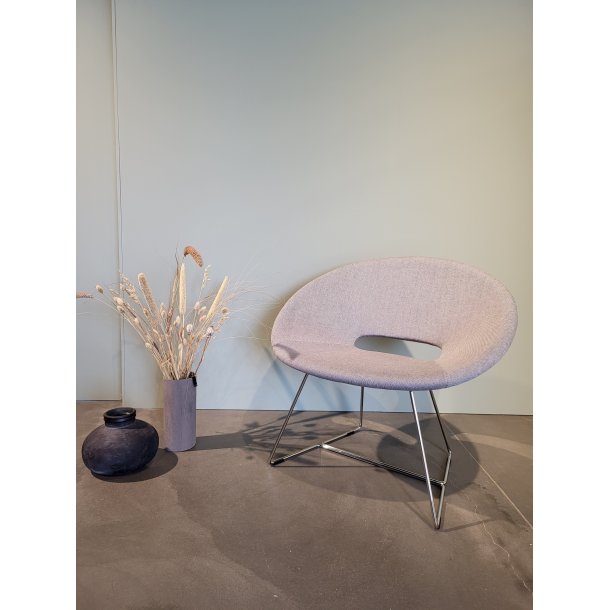 Cone - stol / krom stel / stof kvadrat re-wool fv. gr�