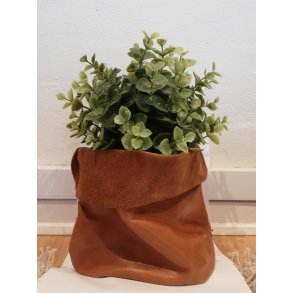 Potteskjuler - l�der cognac 